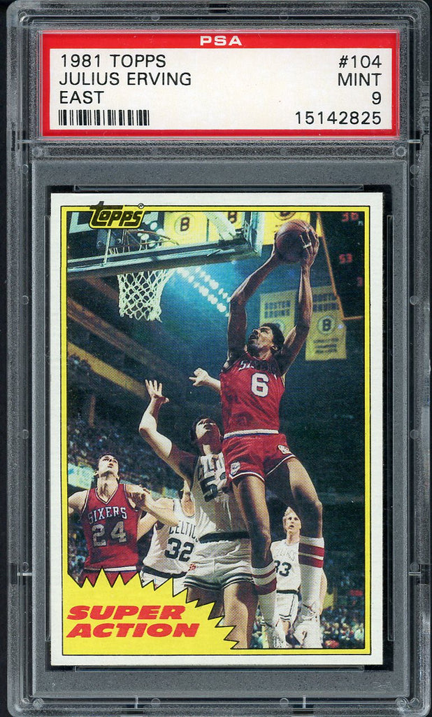 1981 Topps East #104 Julius Erving IA 76ers PSA 9 MINT 554447