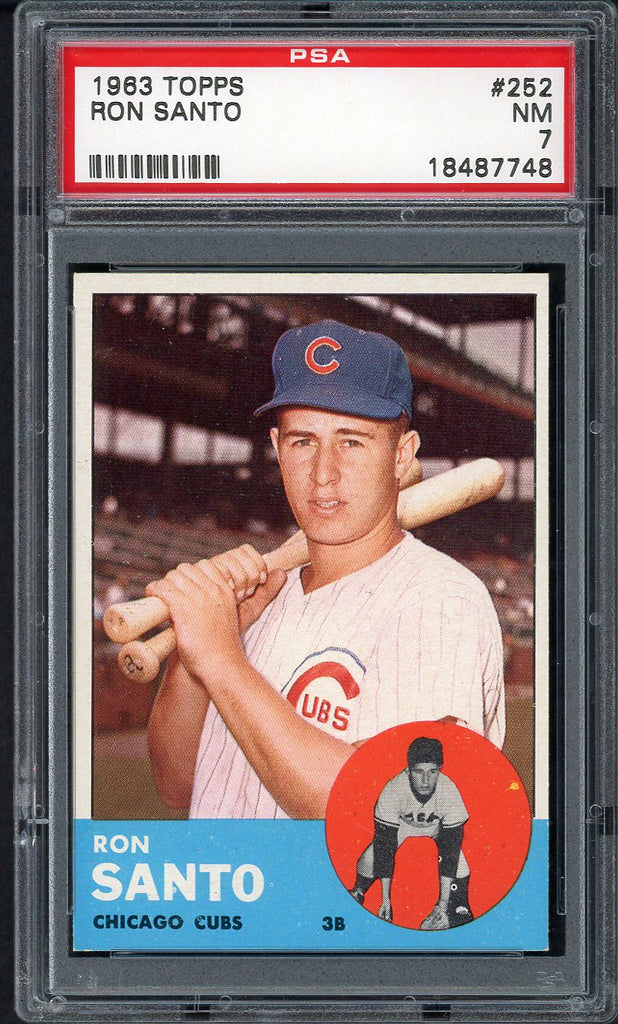 1963 Topps Baseball #252 Ron Santo Cubs PSA 7 NM 554455