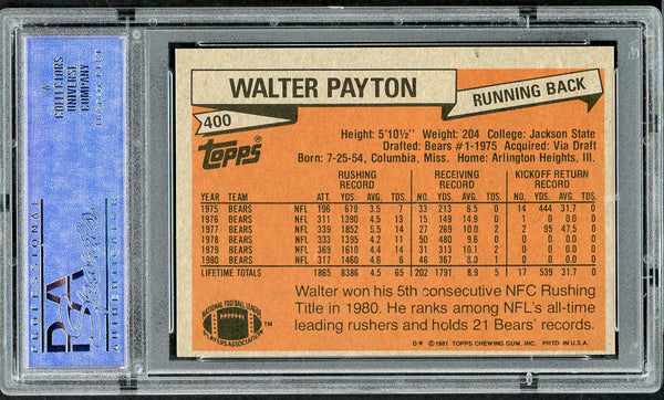 1981 Topps #400 Walter Payton Bears PSA 9 MINT 554456