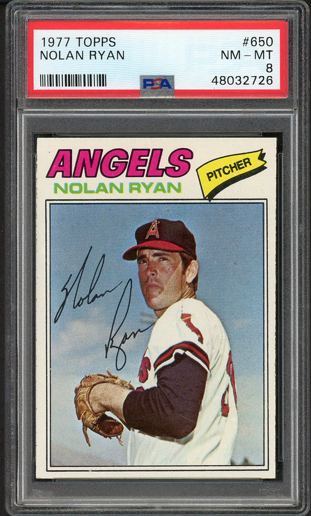 1977 Topps Baseball #650 Nolan Ryan Angels PSA 8 NM/MT 554467