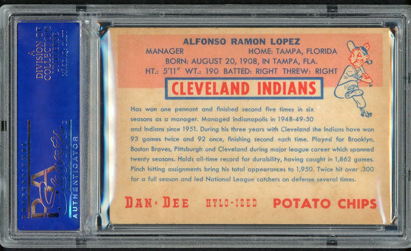 1954 Dan Dee Al Lopez Indians PSA 6 EX-MT 554478