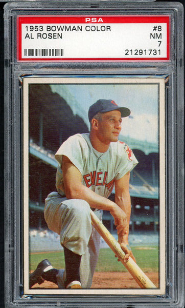 1953 Bowman Color Baseball #008 Al Rosen Indians PSA 7 NM 554500