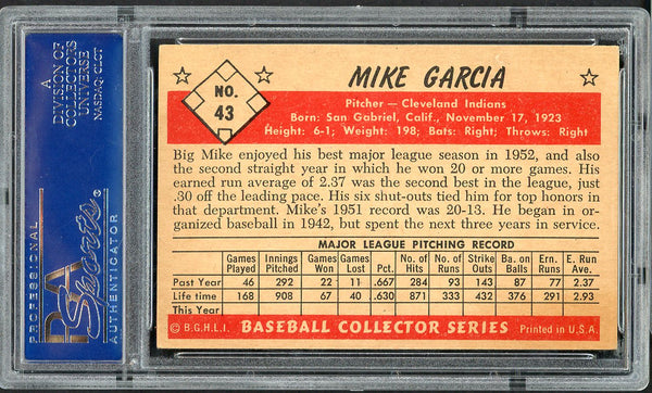 1953 Bowman Color Baseball #043 Mike Garcia Indians PSA 6.5 EX-MT+ 554511