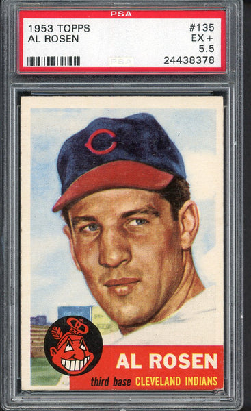 1953 Topps Baseball #135 Al Rosen Indians PSA 5.5 EX+ 554514
