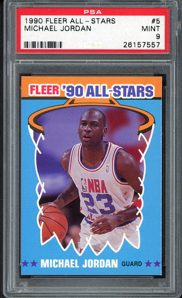 1990 Fleer All Stars #005 Michael Jordan Bulls PSA 9 MINT 554517