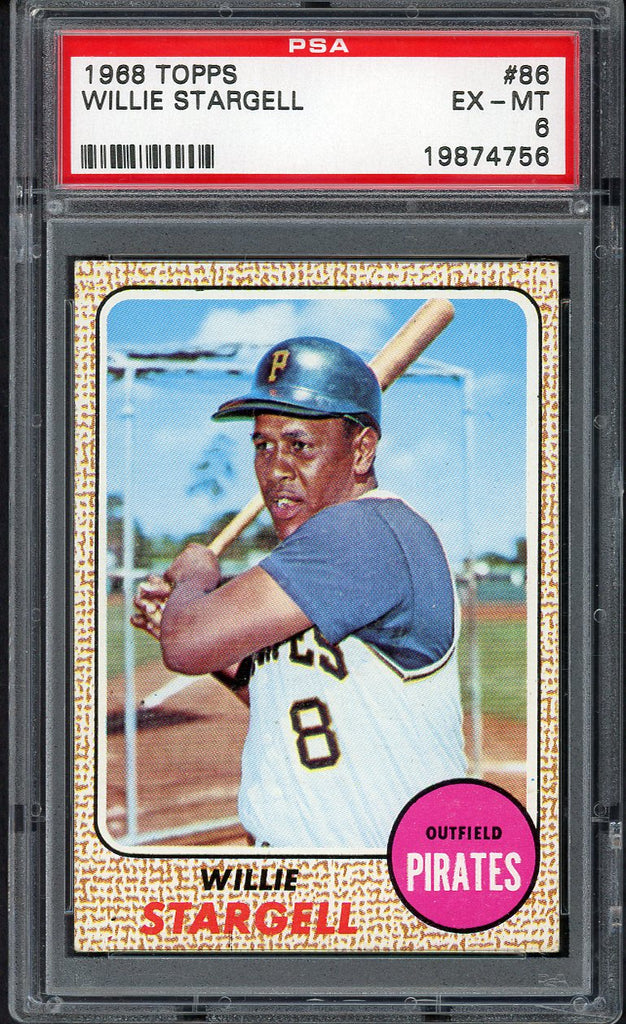 1968 Topps Baseball #086 Willie Stargell Pirates PSA 6 EX-MT 554529