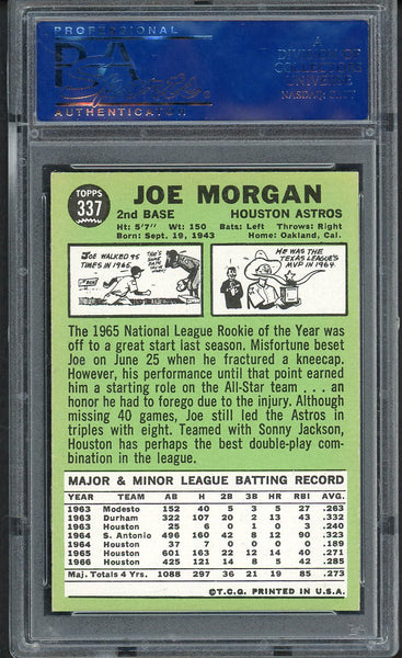 1967 Topps Baseball #337 Joe Morgan Astros PSA 7 NM 554530