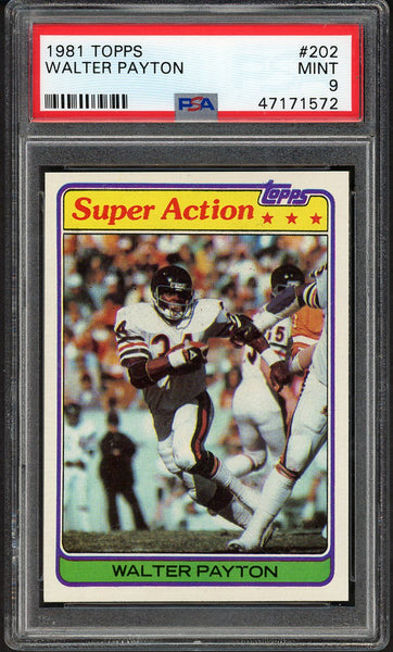 1981 Topps #202 Walter Payton IA Bears PSA 9 MINT 554531