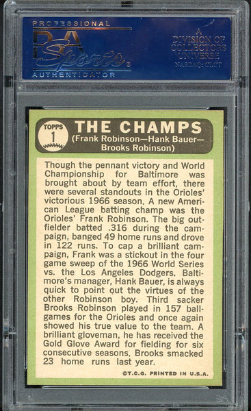 1967 Topps Baseball #001 Brooks Robinson Frank Robinson PSA 6 EX-MT 554533