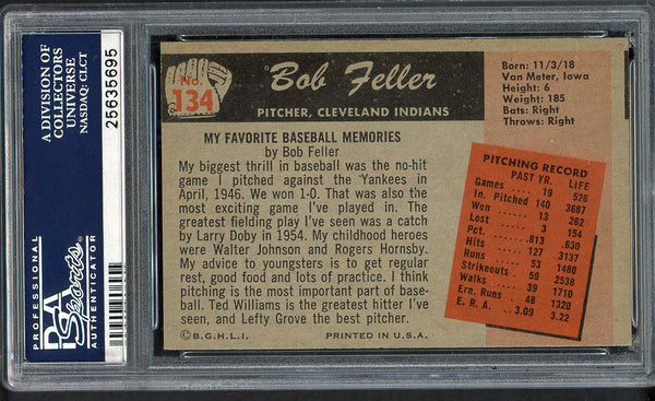 1955 Bowman Baseball #134 Bob Feller Indians PSA 6 EX-MT 554538