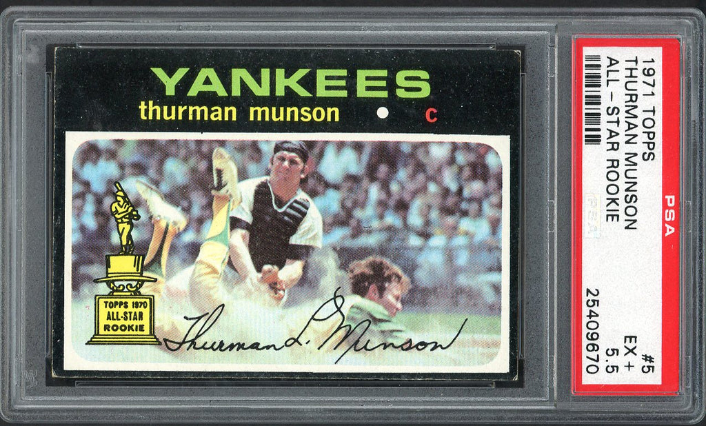 1971 Topps Baseball #005 Thurman Munson Yankees PSA 5.5 EX+ 554539