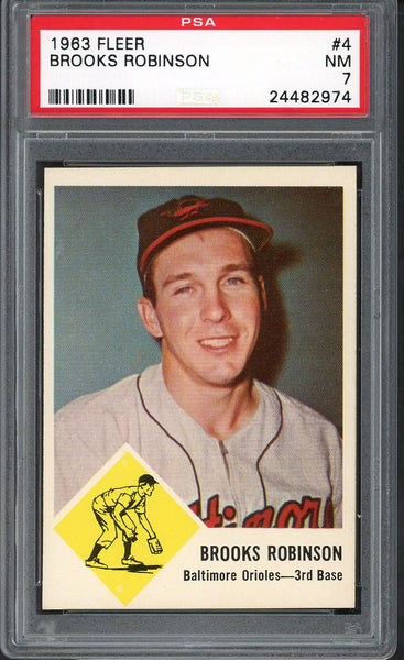 1963 Fleer Baseball #004 Brooks Robinson Orioles PSA 7 NM 554541