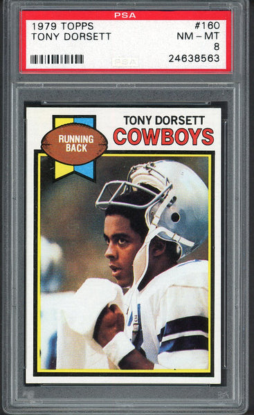 1979 Topps Football #160 Tony Dorsett Cowboys PSA 8 NM/MT 554542