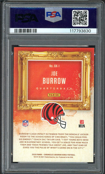2020 Panini Chronicles Kings #GK1 Joe Burrow Bengals PSA 9 MINT Purple 554543