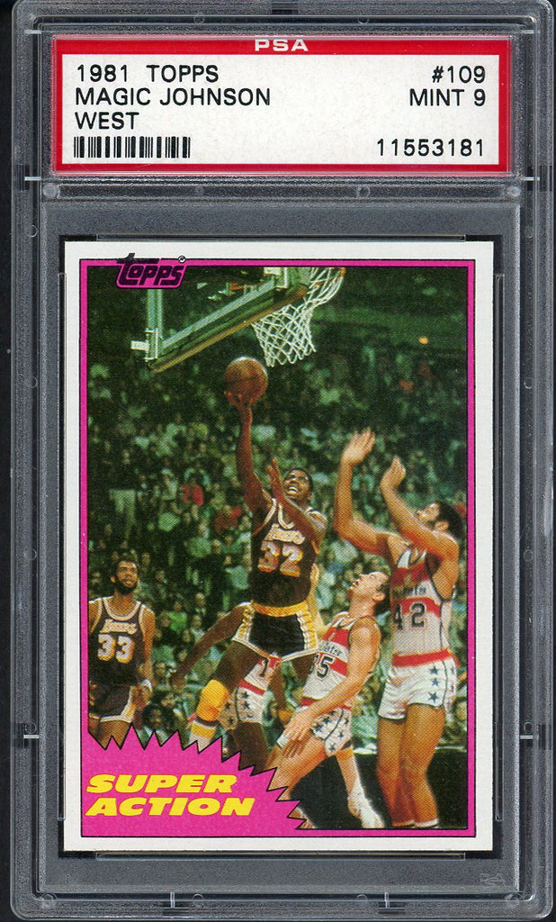 1981 Topps West #109 Magic Johnson IA Lakers PSA 9 MINT 554544