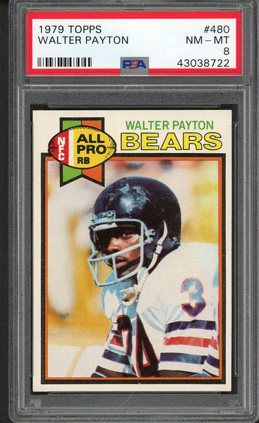 1979 Topps Football #480 Walter Payton Bears PSA 8 NM/MT 554546