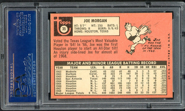 1969 Topps Baseball #035 Joe Morgan Astros PSA 7 NM 554552