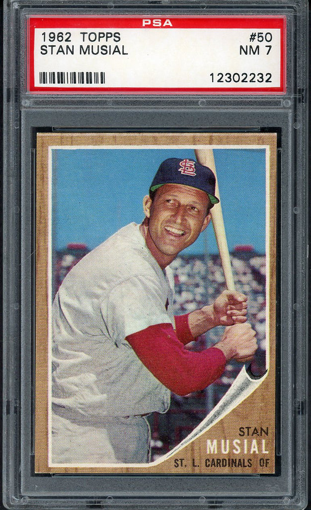 1962 Topps Baseball #050 Stan Musial Cardinals PSA 7 NM 554553