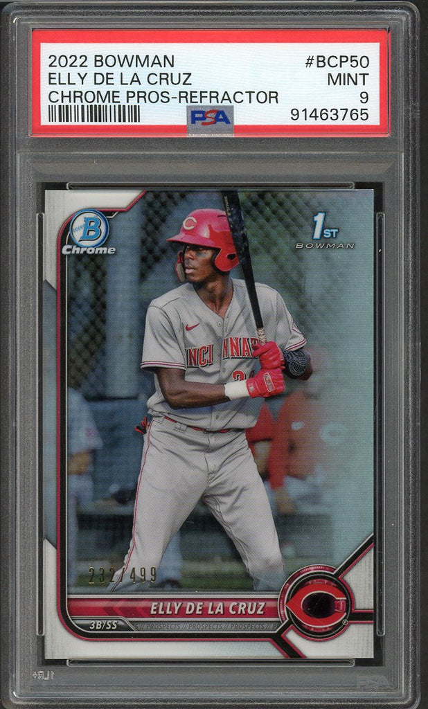 2022 Bowman Chrome Refractor #BCP50 Elly De La Cruz Reds PSA 9 MINT 554555