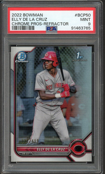 2022 Bowman Chrome Refractor #BCP50 Elly De La Cruz Reds PSA 9 MINT 554555