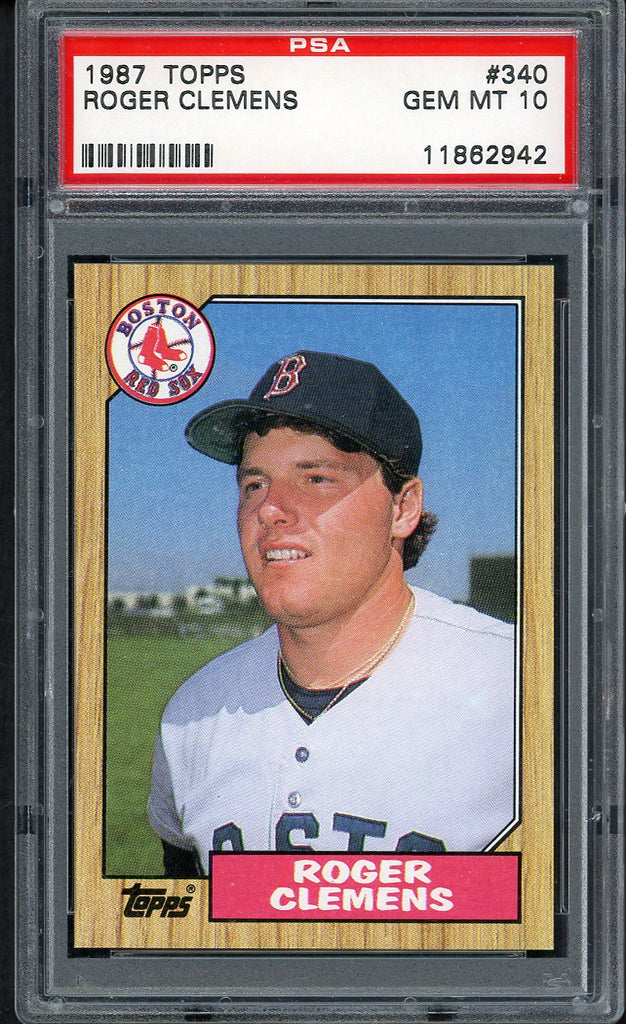 1987 Topps #340 Roger Clemens Red Sox PSA 10 GEM MINT 554558