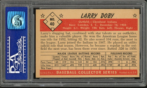 1953 Bowman Color Baseball #040 Larry Doby Indians PSA 7 NM 554559