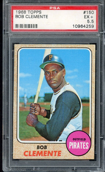 1968 Topps Baseball #150 Roberto Clemente Pirates PSA 5.5 EX+ 554569