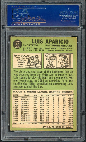 1967 Topps Baseball #060 Luis Aparicio Orioles PSA 6 EX-MT 554571