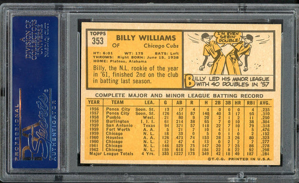 1963 Topps Baseball #353 Billy Williams Cubs PSA 6 EX-MT 554573