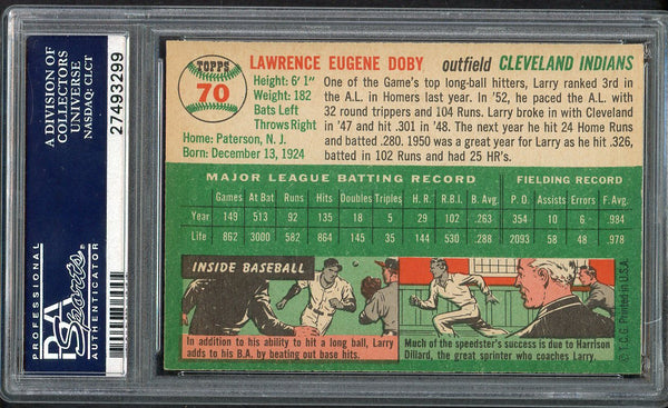 1954 Topps Baseball #070 Larry Doby Indians PSA 6 EX-MT 554585
