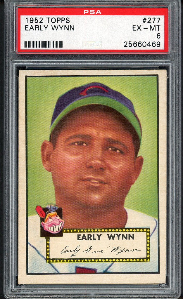1952 Topps Baseball #277 Early Wynn Indians PSA 6 EX-MT 554586