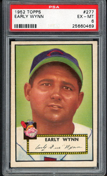 1952 Topps Baseball #277 Early Wynn Indians PSA 6 EX-MT 554586