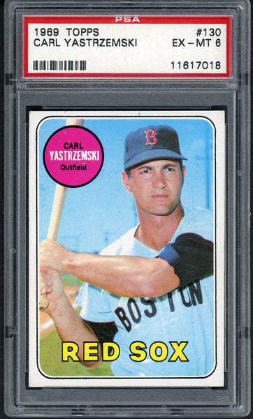 1969 Topps Baseball #130 Carl Yastrzemski Red Sox PSA 6 EX-MT 554588