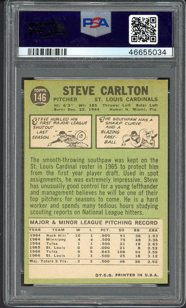 1967 Topps Baseball #146 Steve Carlton Cardinals PSA 7 NM 554591