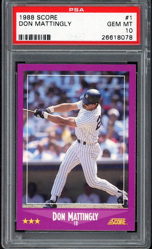1988 Score #001 Don Mattingly Yankees PSA 10 GEM MINT 554601