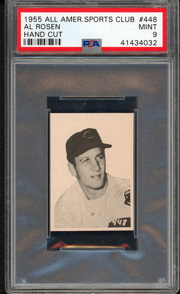 1955 All American Club #448 Al Rosen Indians PSA 9 MINT 554602