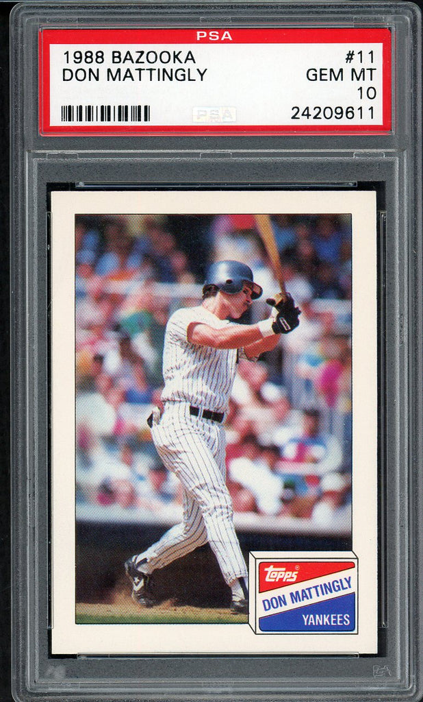 1988 Bazooka #011 Don Mattingly Yankees PSA 10 GEM MINT 554604