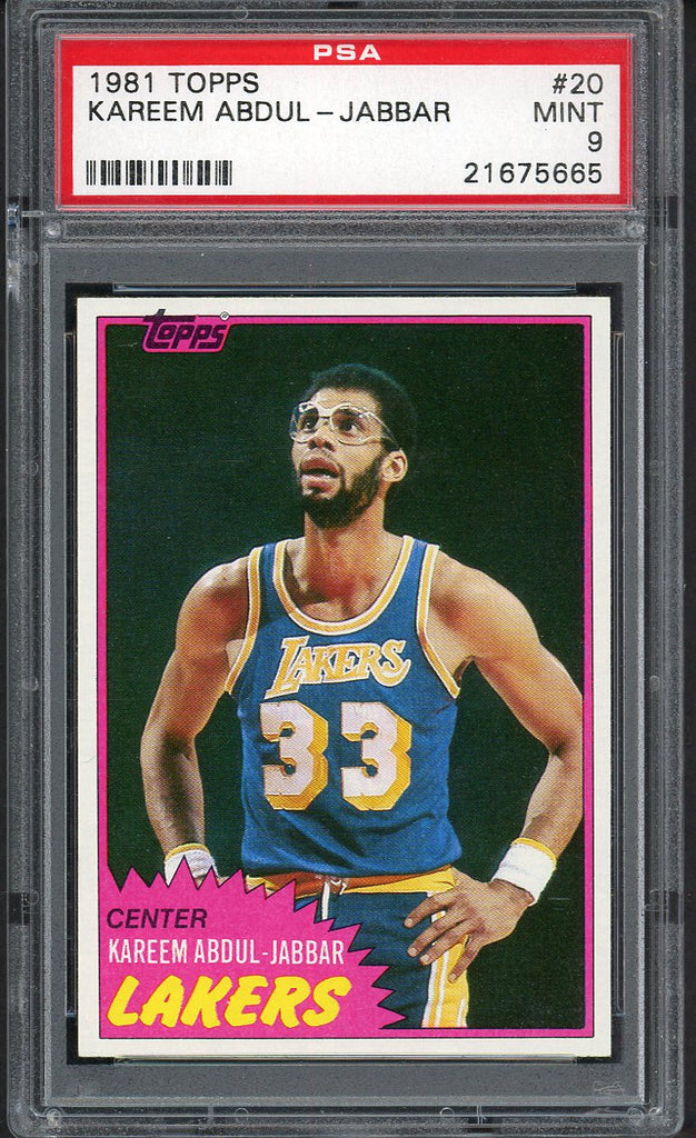 1981 Topps #020 Kareem Abdul Jabbar Lakers PSA 9 MINT 554606