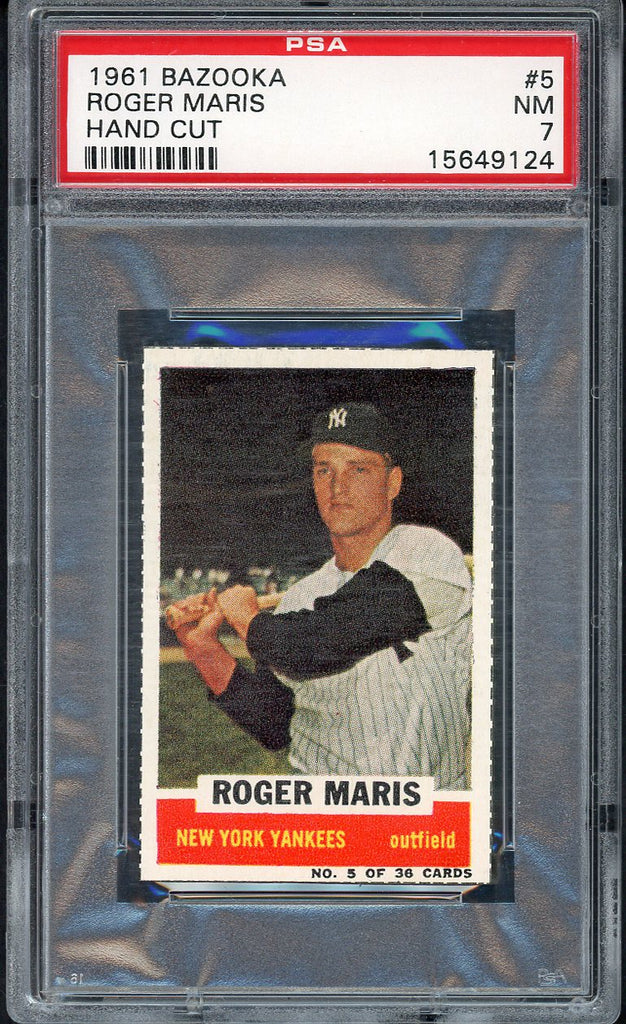 1961 Bazooka Baseball #005 Roger Maris Yankees PSA 7 NM 554613