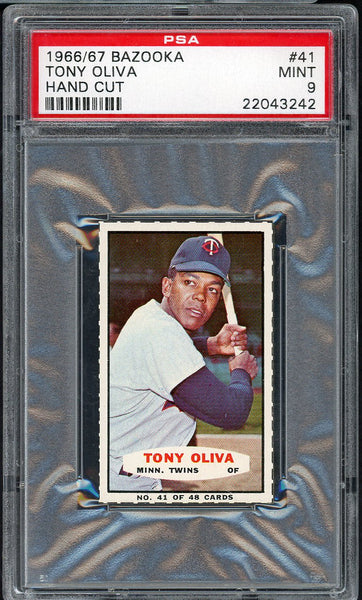 1966 Bazooka Baseball #041 Tony Oliva Twins PSA 9 MINT 554615
