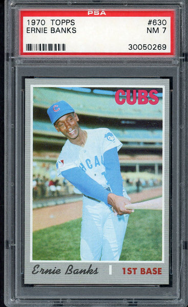 1970 Topps Baseball #630 Ernie Banks Cubs PSA 7 NM 554621