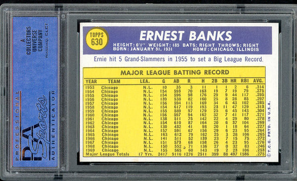 1970 Topps Baseball #630 Ernie Banks Cubs PSA 7 NM 554621