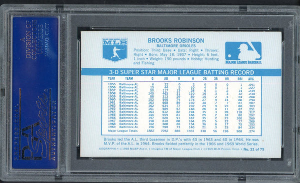 1970 Kelloggs Baseball #021 Brooks Robinson Orioles PSA 9 MINT 554626