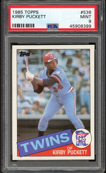 1985 Topps #536 Kirby Puckett Twins PSA 9 MINT 554641