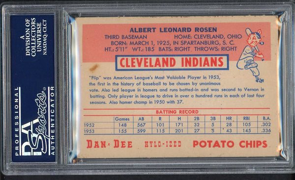 1954 Dan Dee Al Rosen Indians PSA 6 EX-MT 554642