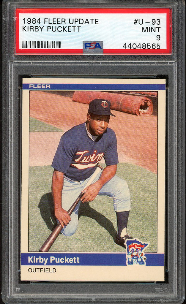 1984 Fleer Update #U93 Kirby Puckett Twins PSA 9 MINT 554645