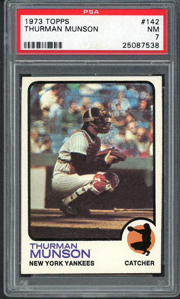 1973 Topps Baseball #142 Thurman Munson Yankees PSA 7 NM 554647