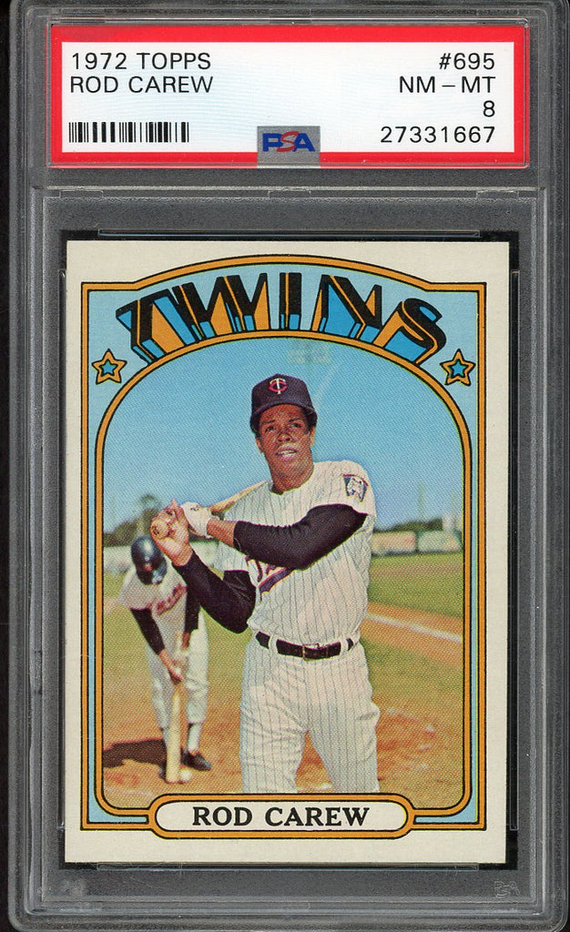 1972 Topps Baseball #695 Rod Carew Twins PSA 8 NM/MT 554653