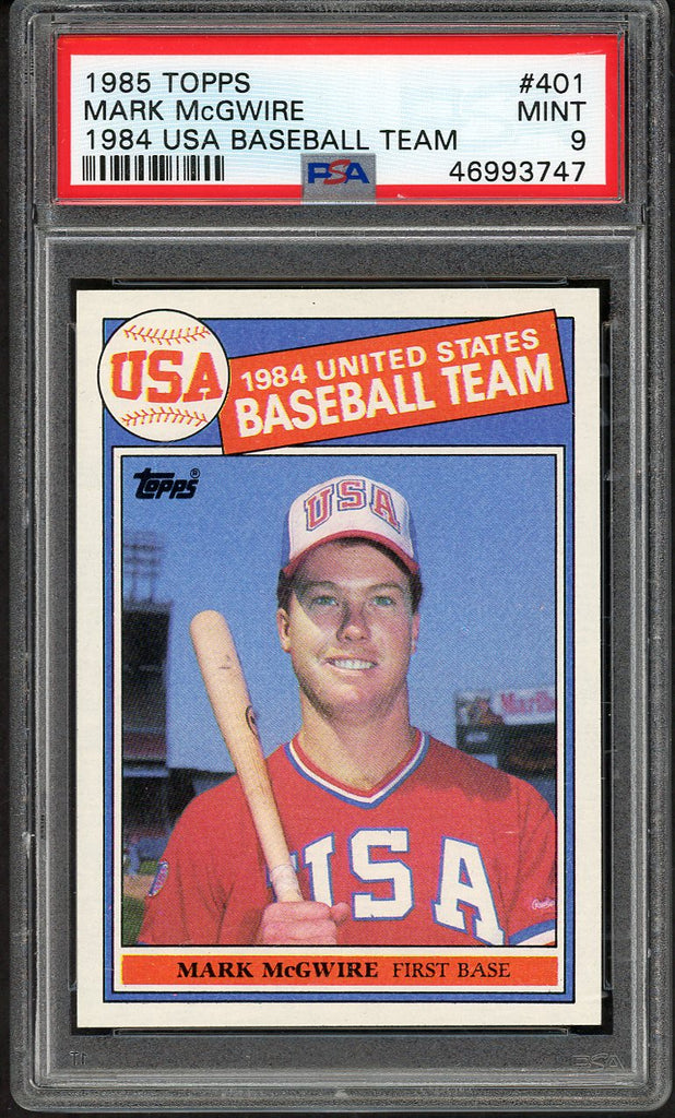 1985 Topps #401 Mark McGwire A's PSA 9 MINT 554655