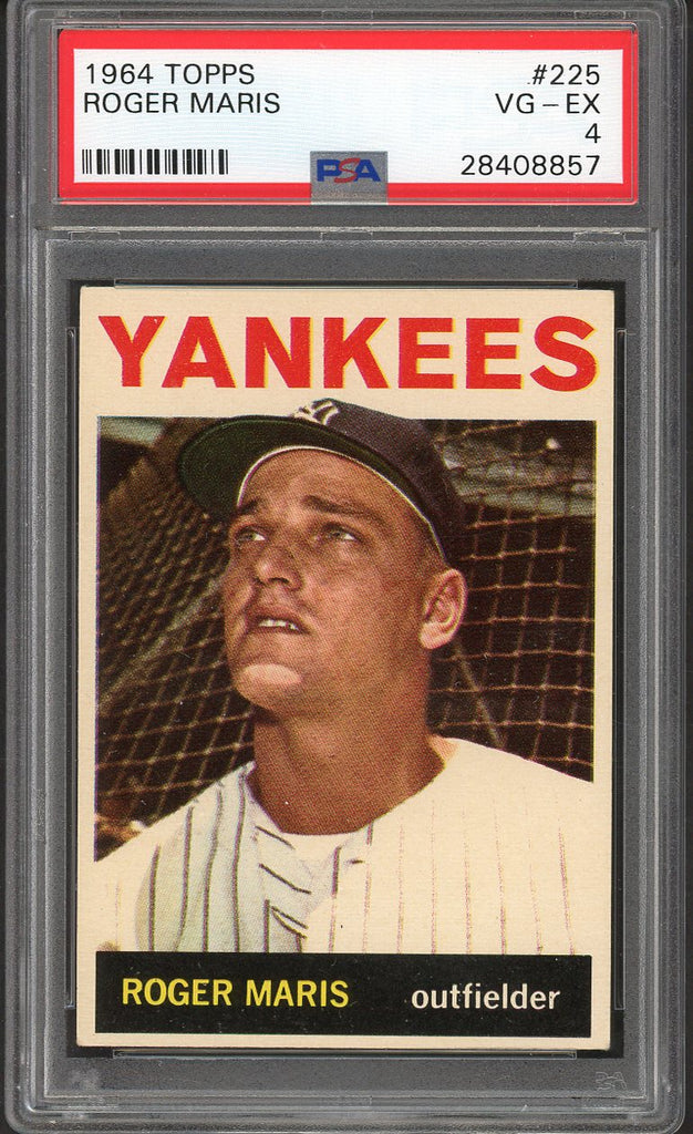 1964 Topps Baseball #225 Roger Maris Yankees PSA 4 VG-EX 554661